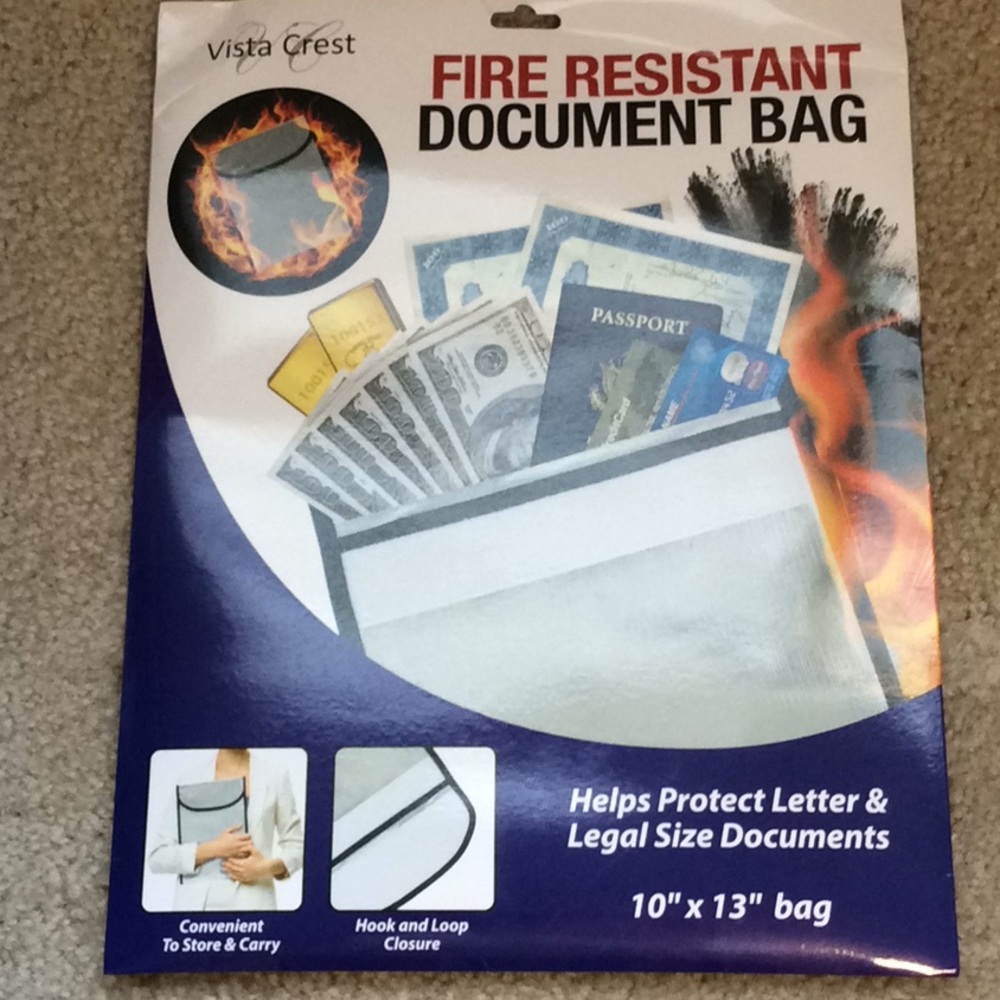 Fire Resistant Document Bag